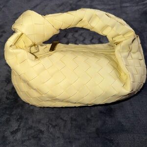 Soft Yellow Woven Tiffany and Fred Handbag